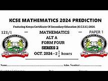 Video thumbnail for # Updated: KCSE MATHS PP1 2024 PREDICTION | SECTION B