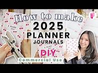 Video thumbnail for DIY How to make a 2025 Planner Journal Booklet - Tutorial
