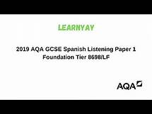 Video thumbnail for 2019 AQA GCSE Spanish Listening Paper 1 Foundation Tier 8698/LF