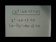 Video thumbnail for Factorising cubic functions: The kx method