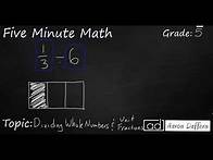 Video thumbnail for 5th Grade Math Dividing Whole Numbers and Unit Fractions