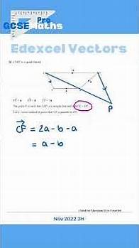 Video thumbnail for Most Common Edexcel Vectors Exam Questions #gcsemaths #maths #columnvectors #vectors #edexcel