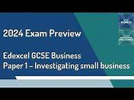 Video thumbnail for 2024 Edexcel GCSE Business Paper 1 Preview