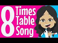 Video thumbnail for Eight Times Table | Eight Times Table Song | Multiplication Song | Maths Song | 8 | Times Tables