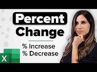 Video thumbnail for Calculate Percentage in Excel the Right Way | Percentage Difference Formula