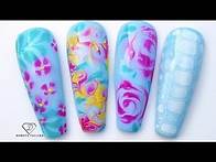 Video thumbnail for Quick and easy gel polish nail art. Blooming gel nail art. Easy blooming gel polish nail art.