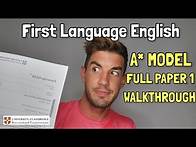 Video thumbnail for iGCSE First Language English - (0500) Paper 1 - COMPLETE A* WALKTHROUGH 2020