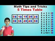Video thumbnail for Learn 5 Times Multiplication Table | Easy and fast way to learn | Math Tips and Tricks