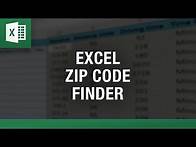 Video thumbnail for Excel Zip Code Finder