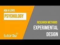 Video thumbnail for Experimental Designs | AQA A Level Psychology | Research Methods