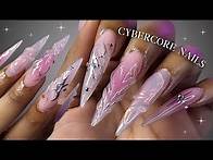 Video thumbnail for Edgy Polygel Nails🫧💗✨ How to do Stiletto nails with polygel + chrome nail art | Libra inspired nails