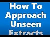 Video thumbnail for OCR A-Level English Literature: How To Answer Unseen Extracts