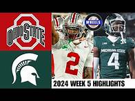 Video thumbnail for #3 Ohio State vs Michigan State | Full Game Highlights | 2024 College Football Highlights