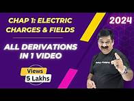 Video thumbnail for Electric Charges & Fields, All derivations in one Video, NCERT Class 12 Physics Chapter 1 💥2024💥
