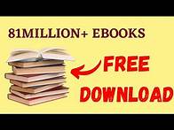 Video thumbnail for MINDBLOWING WEBSITE FOR FREE EBOOK DOWNLOAD...Over 81Million ebooks for FREE