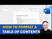 Video thumbnail for How to Format a Table of Contents in Microsoft Word