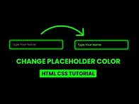 Video thumbnail for How to Change Placeholder Color using CSS | CSS For Beginners