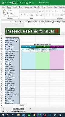 Video thumbnail for Effortlessly Create Random Teams with Excel: A Step-by-Step Tutorial