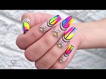 Video thumbnail for Neon Pigments Gradient Nails, Easy abstract nail art for beginners using neon pigments.