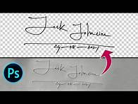 Video thumbnail for How to Make Signature Transparent PNG in Photoshop 2021