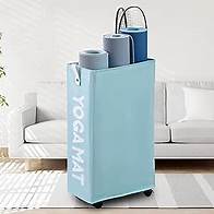 Video thumbnail for Caroeas Yoga Mat Storage Rack, Yoga Mat Holder Accessories, Home Gym Equipment Storage Yoga Mats, Women Men Workout Equipment Organization with Wheels