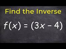 Video thumbnail for Finding the inverse of a function