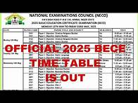 Video thumbnail for BECE 2025 TIME TABLE IS OUT. A MUST WATCH