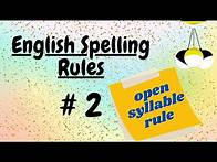 Video thumbnail for English Spelling Rules #2// The Open Syllable Rule
