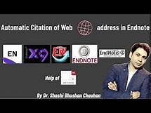 Video thumbnail for Automatic Citation of Web Address in Endnote Reference Manager