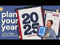 Video thumbnail for FREE 2025 Digital Planner | stay organized and productive for the new year!