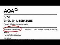 Video thumbnail for GCSE English Literature PREDICTED Paper 2024‼️ FINAL Predictions ⏰