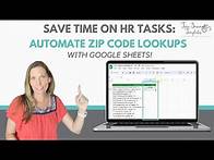 Video thumbnail for Lookup Multiple Zip Codes at Once, Google Script for Zip Code