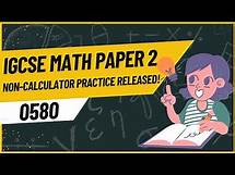 Video thumbnail for IGCSE Math 0580 Non Calculator Paper 2 Practice Test Released!