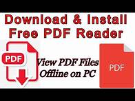 Video thumbnail for Free PDF Reader for Windows PC | View PDF files offline