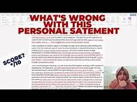 Video thumbnail for PhD Personal Statement Editing and Feedback // How to improve a personal statement for grad school