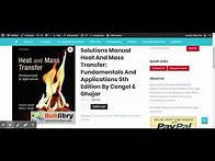 Video thumbnail for Solutions Manual Heat and Mass Transfer Fundamentals and Applications 5th edition by Cengel & Ghaja