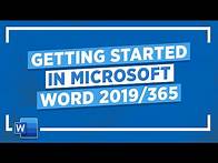 Video thumbnail for Getting Started in Microsoft Word 2019/365: Microsoft Word Tutorial