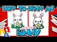 Video thumbnail for How To Draw An Easter Bunny Holding An Egg
