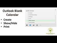 Video thumbnail for Outlook Blank Calendar