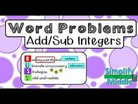 Video thumbnail for Add Subtract Word Problems