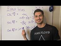 Video thumbnail for Finding Exact Values of Trig Functions