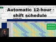Video thumbnail for How to make an automatic 12-hour shift schedule