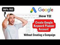 Video thumbnail for How to Create Google Keyword Planner Account? | Google Keyword Planner for Keyword Research
