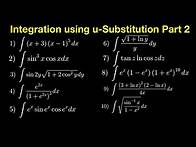 Video thumbnail for Integration Using u-Substitution Part 2
