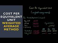 Video thumbnail for Cost Per Equivalent Unit (weighted average method)