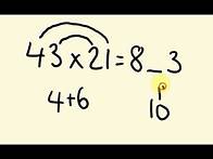 Video thumbnail for Fast Math Tricks - How to multiply 2 digit numbers up to 100 - the fast way!
