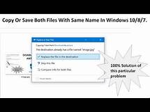 Video thumbnail for How to Copy/Paste And Keep Both Files With Same Name In Windows 10/8/7| Compare Info For Both File |
