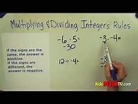 Video thumbnail for Multiplying and dividing integers 7th grade lesson