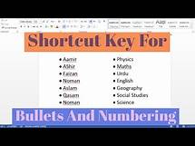 Video thumbnail for Shortcut keys for bullet and Numbering In MS Word | How To Insert Bullets With Shortcut key