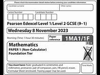 Video thumbnail for GCSE Maths Nov 2023 Foundation Paper 1 Non calc Pearson Edexcel